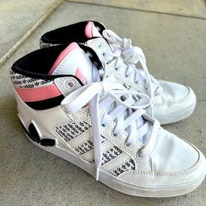Adidas girls high top sneakers